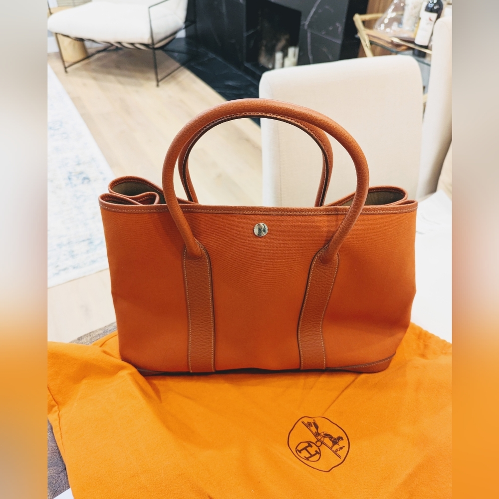 SOLD 1️⃣4️⃣5️⃣0️⃣ Hermes 🧡 Garden party tote!Excellent pre-loved condition - Picture 2 of 16